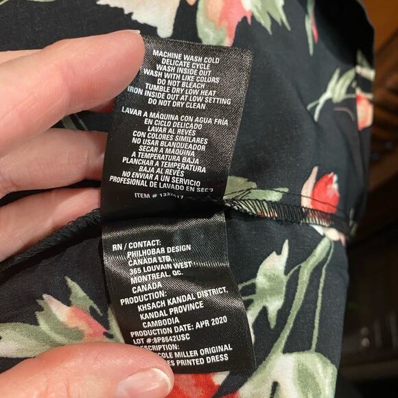 Original by Nicole Miller Women's Large Tropical Print Summer Sleeveless Dress - Picture 5 of 7